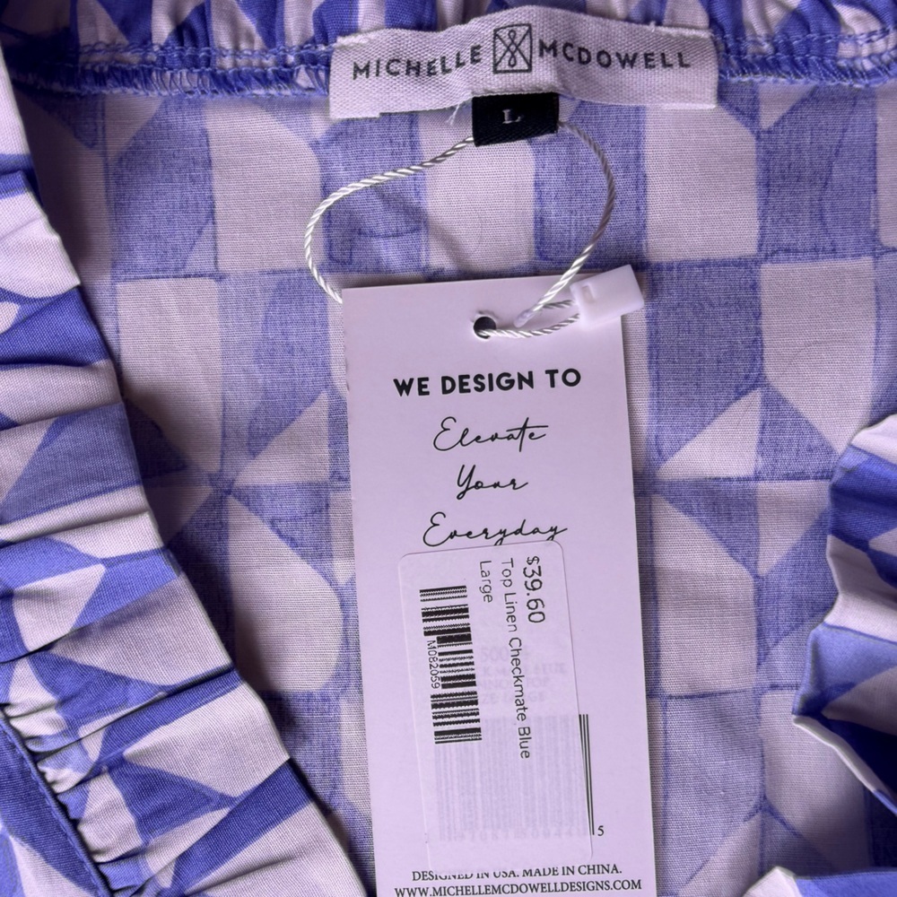 Women’s L Michelle McDowell Sleeveless Top NWT - Picture 3 of 5